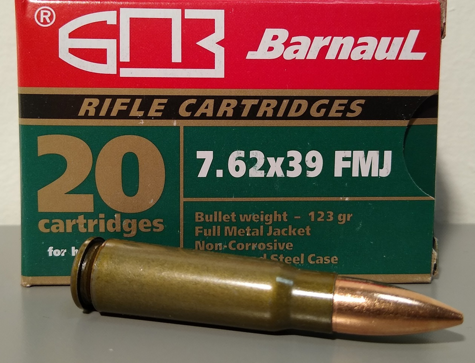 7,62x39 FMJ Barnaul