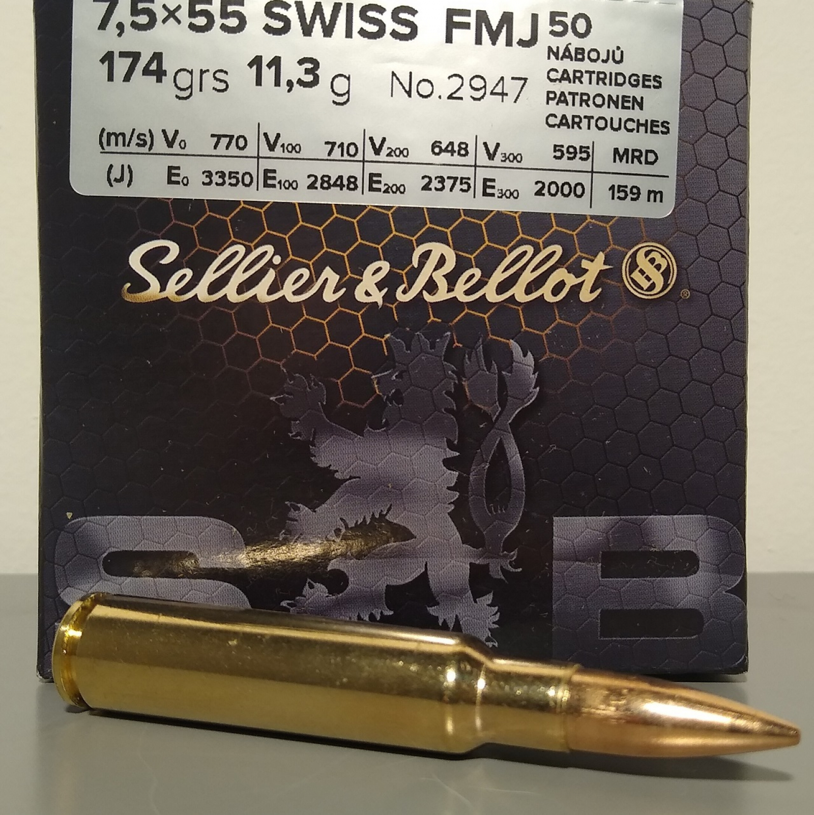 7,5x55 SWISS S&B FMJ