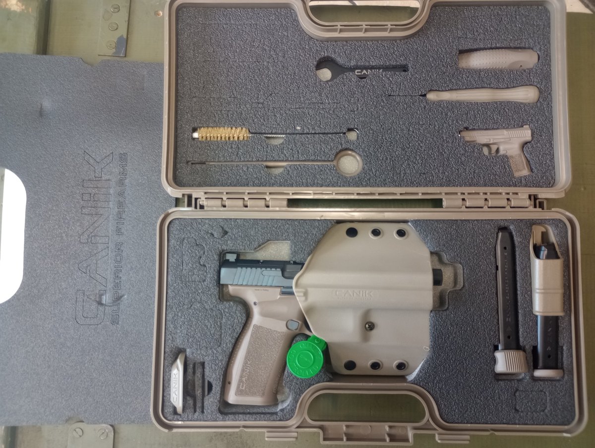 Canic Mete SFT Threaded, Black Slide/FDE 9x19